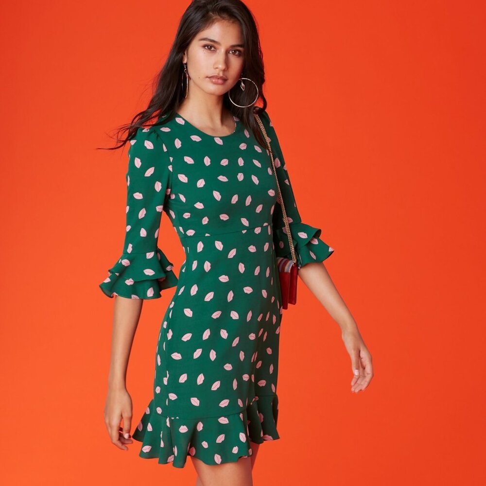 Diane von Furstenberg DVF Lips dress size L